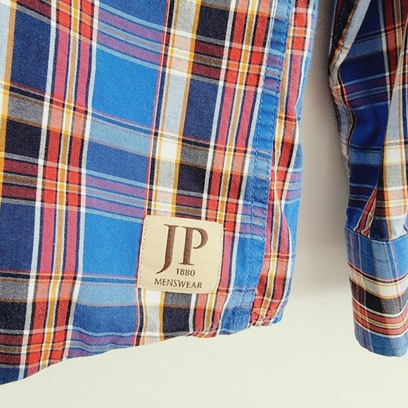Johann Popken Men's Size Large 41/42 Button Up Plaid Shirt Modern Fit - Picture 2 of 10